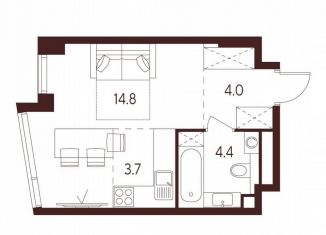 Квартира на продажу студия, 26.9 м2, Москва, станция Зорге