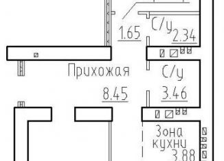 3-ком. квартира на продажу, 77.4 м2, рабочий посёлок Краснообск, 3-й микрорайон, 20, ЖК Кольца