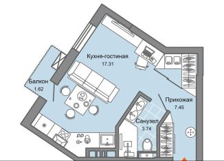 Продам квартиру студию, 29 м2, Екатеринбург, Косотурская улица, 1В/3, метро Чкаловская