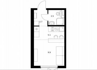 Квартира на продажу студия, 20.2 м2, Щербинка