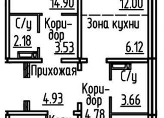 Продажа многокомнатной квартиры, 88 м2, рабочий посёлок Краснообск, 3-й микрорайон, 21