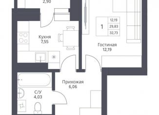 Продам 1-комнатную квартиру, 29.8 м2, Новосибирск, метро Заельцовская, улица Дуси Ковальчук, 246