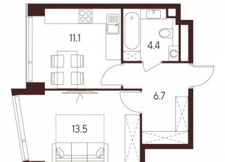 Продается однокомнатная квартира, 35.7 м2, Москва, Хорошевский район