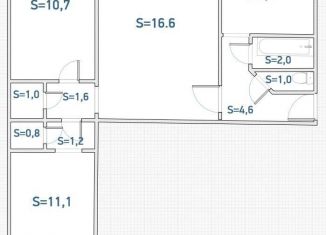 Сдается в аренду 3-комнатная квартира, 54 м2, Санкт-Петербург, Школьная улица, метро Крестовский остров