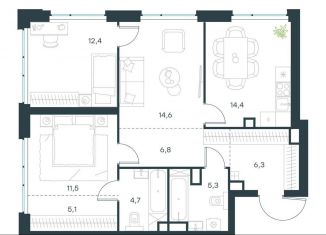 Продаю 3-ком. квартиру, 81.1 м2, Москва, метро Аминьевская