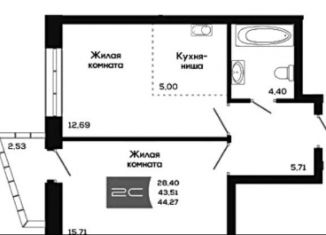 Продам 2-ком. квартиру, 44.2 м2, Новосибирск, Ленинский район, улица Титова, 48