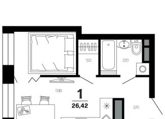 Продам однокомнатную квартиру, 26.4 м2, Рязань, Московский район