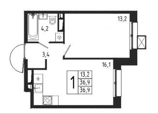 Продам 1-ком. квартиру, 36.9 м2, Химки