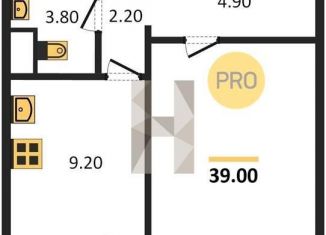 Продажа 1-ком. квартиры, 39 м2, Воронеж, Левобережный район