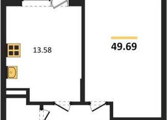 Продаю однокомнатную квартиру, 49.7 м2, Воронеж, Коминтерновский район