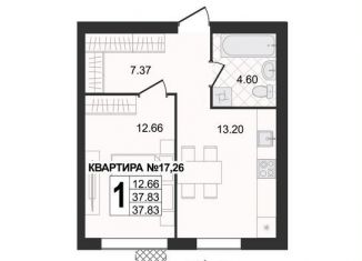 Продается 1-комнатная квартира, 37.8 м2, Владимирская область