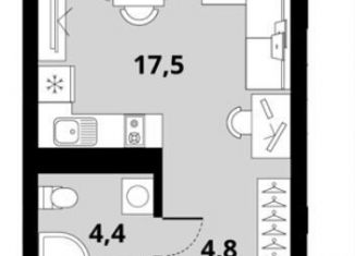 Продам квартиру студию, 27.2 м2, Новосибирск, Калининский район, Тайгинская улица, с4