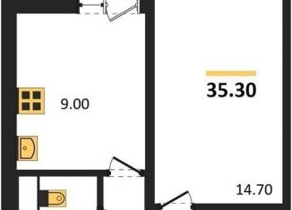 Продаю 1-ком. квартиру, 35.3 м2, Воронеж, Левобережный район, Ростовская улица, 18А