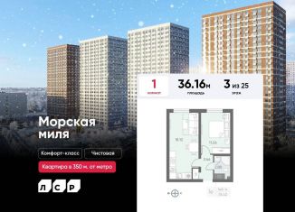 Продается 1-ком. квартира, 36.2 м2, Санкт-Петербург