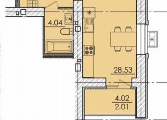 Продам однокомнатную квартиру, 43.3 м2, Пенза, улица Герцена, с106