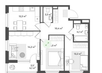 Продается 3-комнатная квартира, 70.1 м2, Тверь