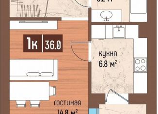 Продажа 1-комнатной квартиры, 36 м2, Светлогорск