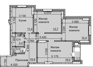 Продам трехкомнатную квартиру, 77 м2, Новосибирск, метро Заельцовская, улица Столетова, 9