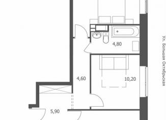 Продается 2-ком. квартира, 55.9 м2, Ярославская область, Большая Октябрьская улица, 85