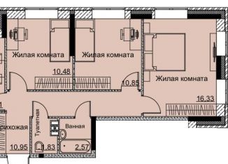 3-ком. квартира на продажу, 68.2 м2, Новосибирск, Октябрьский район, Выборная улица, 1