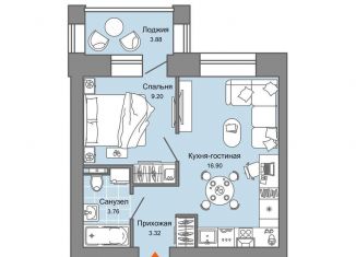 Продается 1-ком. квартира, 35 м2, Киров, Ленинский район