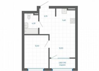 Продается однокомнатная квартира, 41.9 м2, Челябинская область