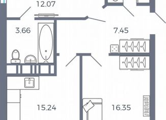 Продажа 2-ком. квартиры, 58 м2, село Николаевка