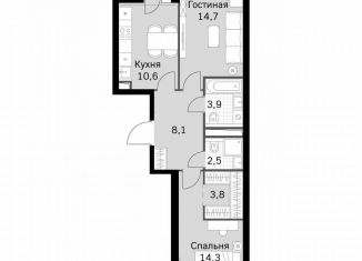 Продается двухкомнатная квартира, 59.4 м2, Москва, Строительный проезд, 9с9, метро Тушинская