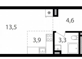 Квартира на продажу студия, 25.4 м2, Москва, район Соколиная Гора