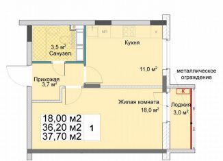 Продажа 1-комнатной квартиры, 37.7 м2, Нижний Новгород, Сормовский район