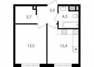 Продается однокомнатная квартира, 37.8 м2, Москва, Михалковская улица, 48