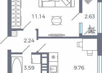 Продажа 1-ком. квартиры, 29 м2, Самарская область