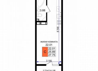 Продажа квартиры студии, 27.8 м2, Новороссийск