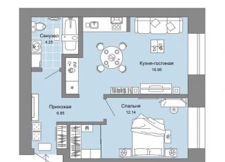 Продам 1-ком. квартиру, 40 м2, село Первомайский, улица Архитектора Сергея Макарова, 6/1