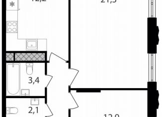 Продаю двухкомнатную квартиру, 61 м2, Москва, район Чертаново Южное