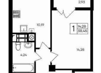 Продаю 1-ком. квартиру, 38.5 м2, Крым