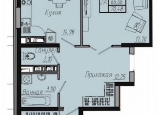 Продается двухкомнатная квартира, 71 м2, Краснодар, Стахановская улица, 1/3, ЖК На Стахановской