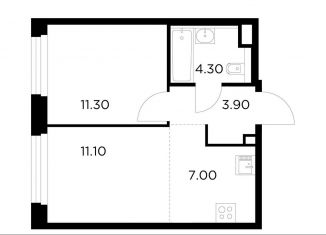 Продажа 2-ком. квартиры, 37.6 м2, Московская область, жилой комплекс Белый Grad, 12.2