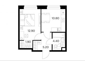 Продается 1-комнатная квартира, 35.2 м2, Мытищи, жилой комплекс Белый Grad, 112