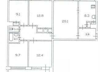 Продаю 5-ком. квартиру, 88.6 м2, Санкт-Петербург, Наличная улица, 30, Василеостровский район