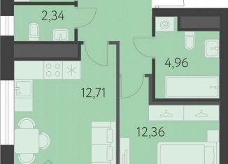 Продается 1-ком. квартира, 44 м2, Екатеринбург, метро Чкаловская, улица Академика Парина, 27