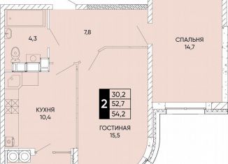 Продаю 2-ком. квартиру, 54.2 м2, Ростов-на-Дону, Кировский район