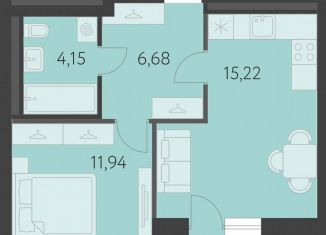 1-ком. квартира на продажу, 39.6 м2, Екатеринбург, улица Академика Парина, 27, метро Чкаловская