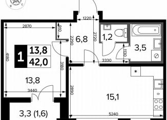 Продажа 1-ком. квартиры, 42 м2, Москва, Ленинградское шоссе, 228к1, ЖК Первый Ленинградский