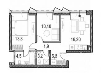 Продается трехкомнатная квартира, 55.8 м2, Москва, Волгоградский проспект, 32/5к2, ЖК Метрополия