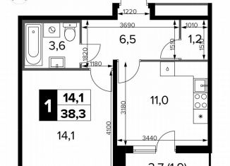 Продается 1-ком. квартира, 38.3 м2, Москва, Ленинградское шоссе, 228к5, Молжаниновский район