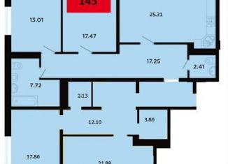 Продам четырехкомнатную квартиру, 145 м2, Краснодар, Конгрессная улица, 19/1к2