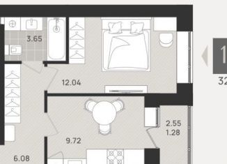 Продается 1-ком. квартира, 32.8 м2, Калининград