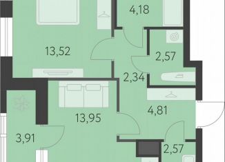 Продажа 1-комнатной квартиры, 45.8 м2, Екатеринбург, улица Академика Парина, 27, метро Чкаловская