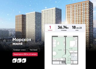 Продаю однокомнатную квартиру, 36.7 м2, Санкт-Петербург, муниципальный округ Юго-Запад